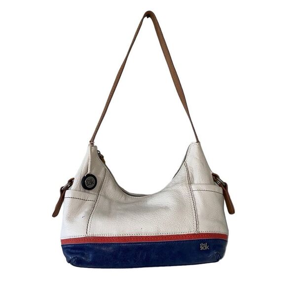 THE SAK Soft Leather Hobo Shoulder Bag Colorblock - Picture 2 of 12